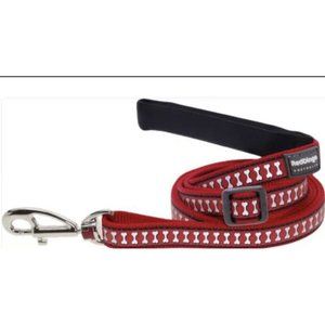 Red Dingo L6-RB-PU-SM Dog Lead Reflective Red Bones, Small